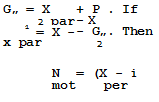 Подпись: G„ = X + P . If 2 par - X 1 = X - - G„. Then x par 2 N _ = (X - і mot per 
