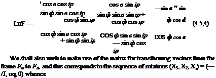 THE L MATRIX IN TERMS OF ROTATION ANGLES