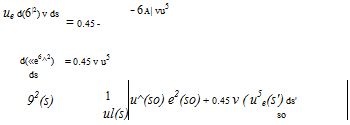 Подпись: ue d(6|2) v ds = 0.45 - - 6A| vu5 d(«e6^2) ds = 0.45 v u5 92(s) 1 ul(s) u^(so) e2(so) + 0.45 v ( u5e(s') ds' so 