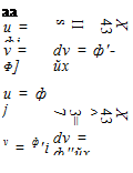 Подпись: aa u = фі X 43 II s 43 v = Ф] dv = ф'-йх u = ф j X 43^ 3=7 II s 43 v = ф'і dv = ф"йх 
