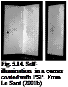 Подпись: Fig. 5.14. Self-illumination in a corner coated with PSP. From Le Sant (2001b) 