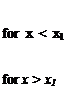 Подпись: for x < x1 for x > x1