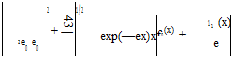 Подпись: 2 1/2 43 | + exp(—ex)x 11 (x) f0(x) + 2e0 e0 e 