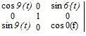 Подпись: cos 9(t) 0 sin 6{t) 0 1 0 sin 9(t) 0 cos 0(f) 